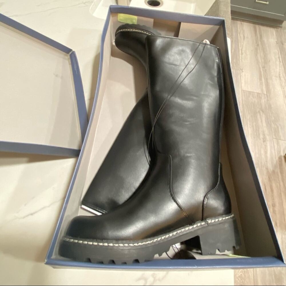 Universal Thread Chunky Boots Tall Lug Sole platform Black 8.5 goth grunge
